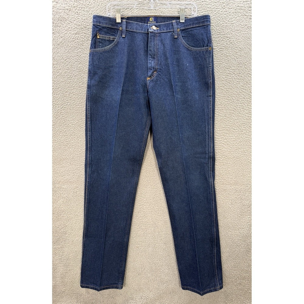 Wrangler Jeans Mens 36x34 Blue 47MWZ Regular Fit Workwear Western Rancher Y2K